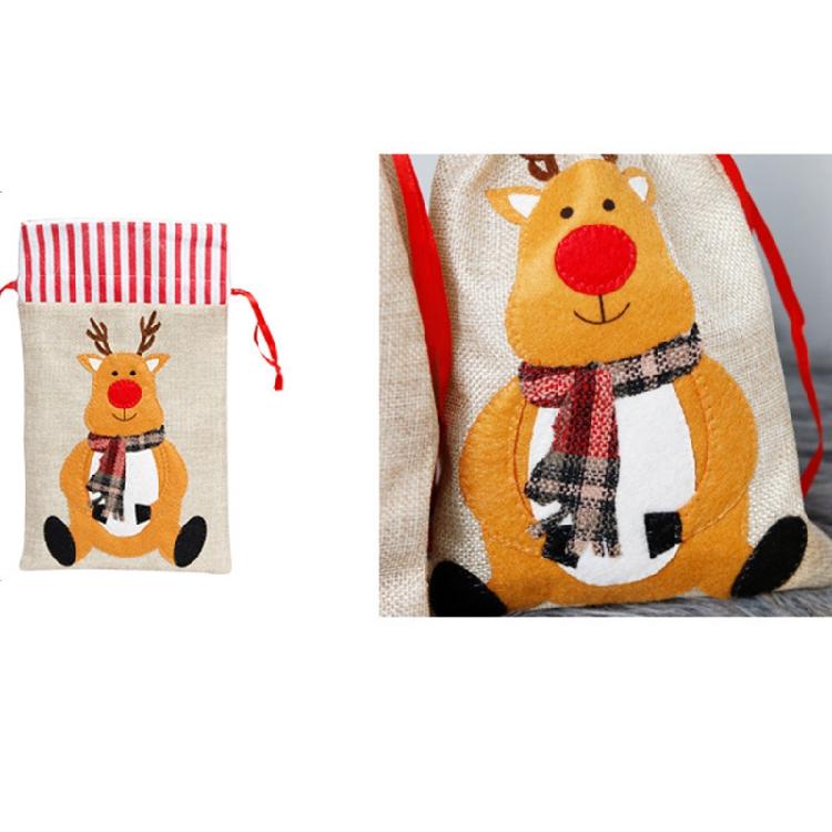 Christmas Drawstring Gift Bags Merry Christmas Decoration Xmas Party Supplies