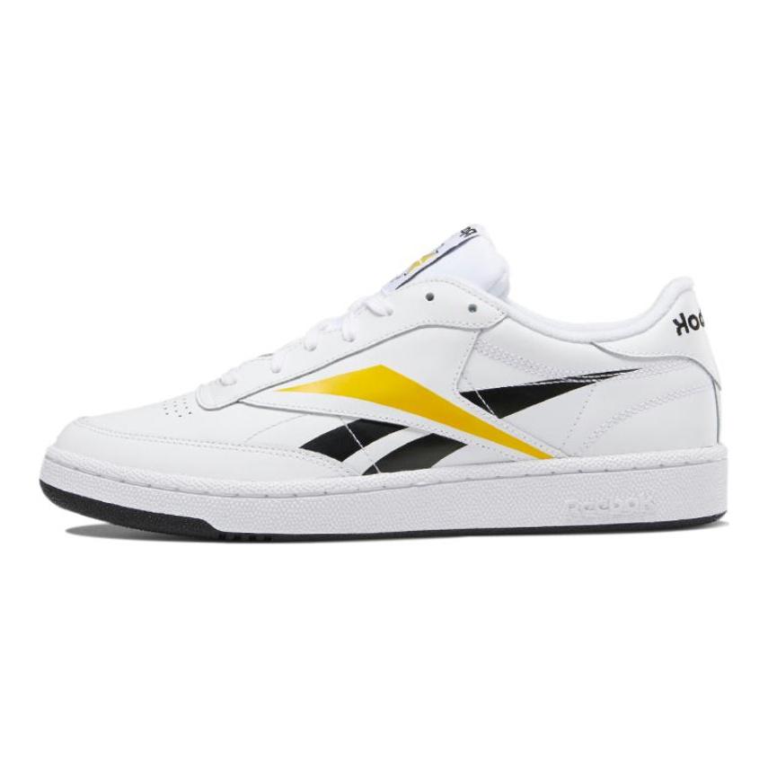 Reebok Club C Vector 'Black Toxic Yellow' Sneakers EF8839