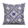 Chinesischer Retro-Stil blau-weiß Keramik bedruckter Stoff Leinen Baumwolle Überwurfkissen umwickte Sofa Heimdekoration Kissen