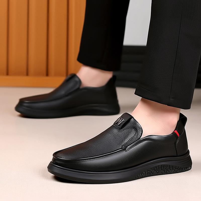 2025 Classic Male Business Shoes Genuine Leather Men Shoes Loafers Men Shoes for Wedding All-match Male Comfortable Casual Shoe