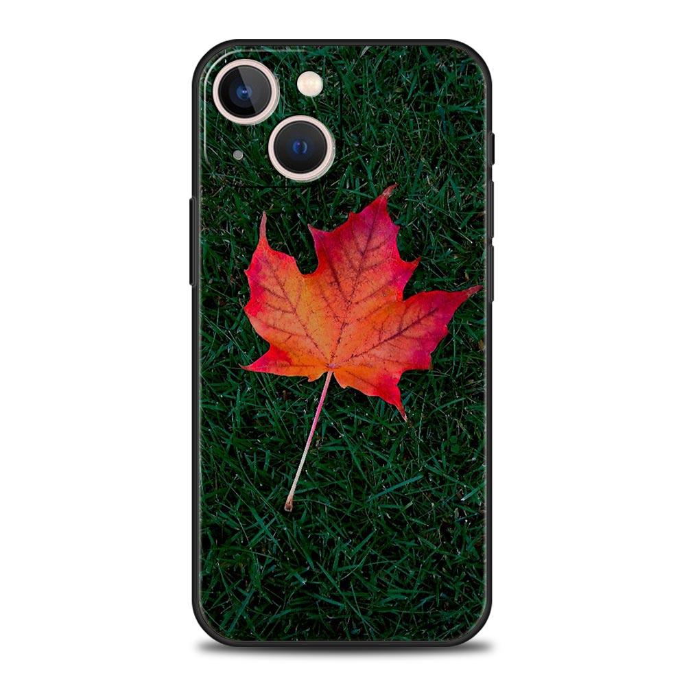 Ahorn Kanada Flagge Liebe Fußball Weiche Handyhülle Für iPhone 11 12 13 15 14 Pro Max X XR XS 7 8 Plus SE 2020 Luxus Schwarze Hülle