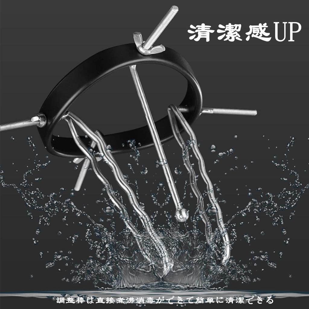 Yemax Anal Stainless Opening Device 4 Anal Observation Fully Visible Anal 2 Types of Adjustment Hollow Anal Adult Goods for SM 124 mm x 152 mm Plug,