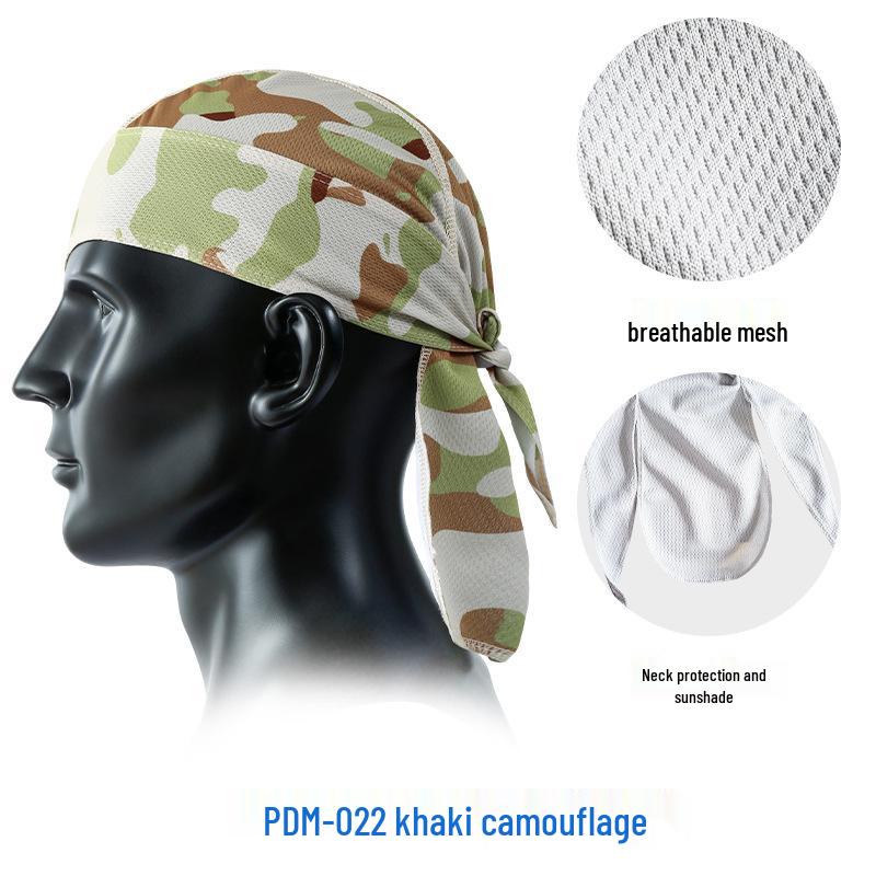 Határon átnyúló Hálós Kerékpáros Sapka: Lélegző Hosszú Farkú Napvédő Kalóz Fejkendő Kültéri Kerékpározáshoz és Nyári Horgászathoz.