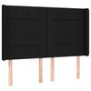 VidaXL Headboard with Ears Black 147x16x118-128 Cm Fabric3119580