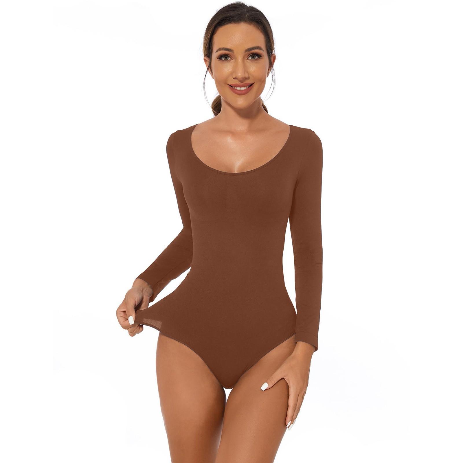 

Женский утягивающий боди с длинным рукавом, утягивающее боди, моделирующее, сильное, дышащее, из дышащих материалов XXXL