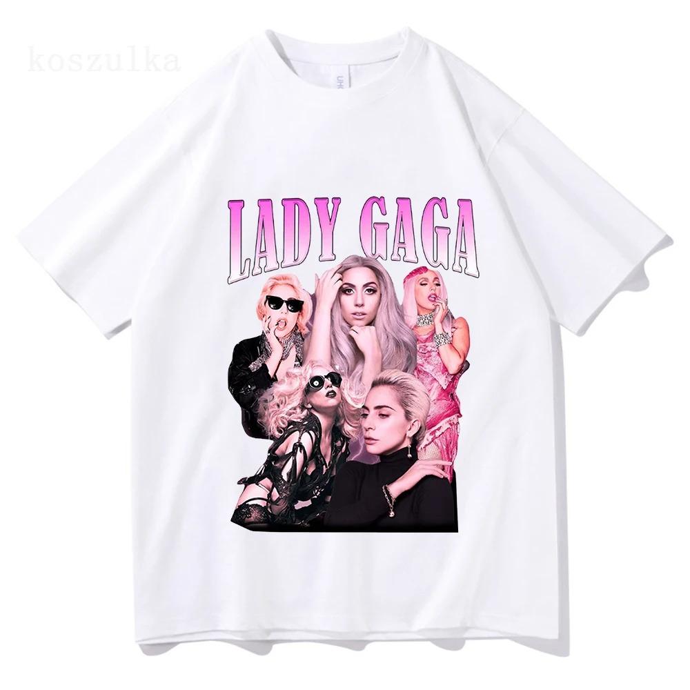 

Lady Gaga Multi-Era Collage Portrait T-Shirt Pop Diva Vintage Bootleg Black Unisex Oversized Casual Fan Women And Men T-shirts 4XL