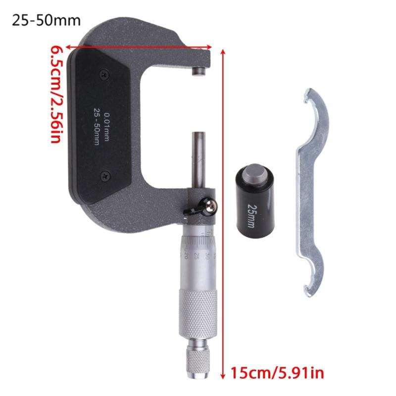 Precise Electronic LCD Caliper Gauge Micrometer 25-50/50-75/75-100mm Outside Metric Caliper Measurement Micrometer Tool