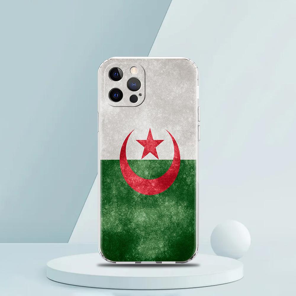 Algeria Flag Phone Case for iPhone 16 15 14 13 12 Pro Max Transparent Soft for iPhone 11 Pro Max 7 8 Plus XS XR Shell Bags