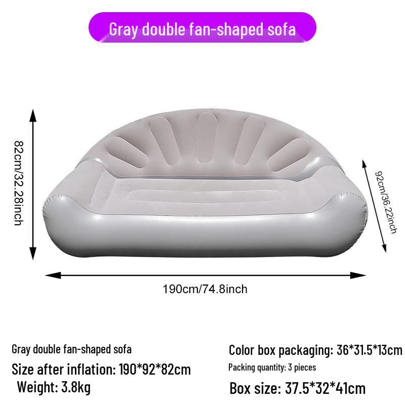 Inflatable Flocking Lazy Sofa Seat for Living Room