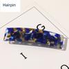 Acetate Square Hair Claw Spring Loaded Hair Clip for Women Messy Bun Forest Vintage Hair Accessory