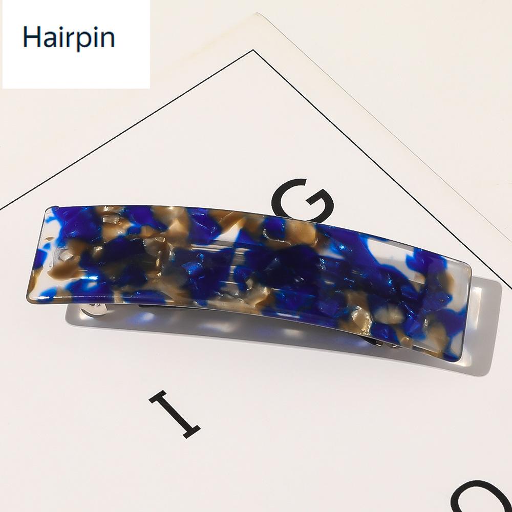 Acetate Square Hair Claw Spring Loaded Hair Clip for Women Messy Bun Forest Vintage Hair Accessory
