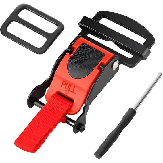 Helmet Quick Release Buckle Kit Stainless Steel Ratcheted Chin Strap Adapter for Motorcycle Helmets Easy tallation