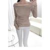 Korean Dongdaemun 2024 Women's Sexy One-Shoulder Slit Slim T-Shirt, Long-Sleeved & Feminine