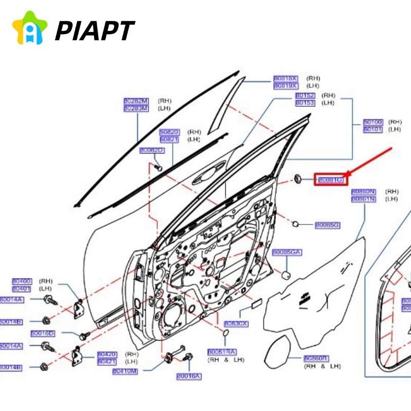 10PCS Black Rubber Hole Plug  OE# 01658-01361 01658-02121 74849-JD00B 74849-JD00A For Nissan
