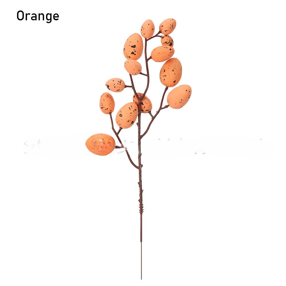 Artificial Easter Egg Tree Branch Colorful Foam Egg Spring Floral Stems Speckled Easter Egg Fake Flower Easter Wedding Vase Deco