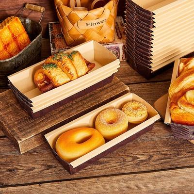 Ślub 25 Sztuk Kraft Jednorazowe Papier do Pieczenia Formy Keksowe Taca na Chleb Wkładka do Ciasta Pudełko na Tosty