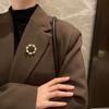 Pearl Circle High-end Brooch Female Cute Silk Scarf Buckle Anti-light Buckle Personalized Pin Fixed Clothes