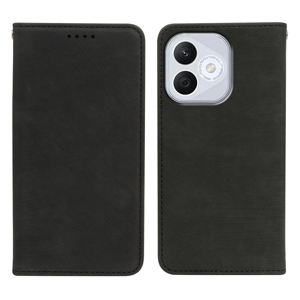 For Honor 400 Lite 5G Case Strong Magnetic Leather Wallet Phone Cover with Striped Texture