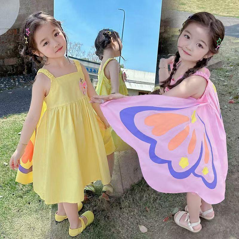 Sommer Prinzessinnenkleid für Mädchen mit süßer Schleife Trägerloses Kleid