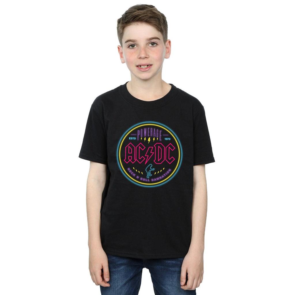 AC/DC Boys Circle Neon T-Shirt
