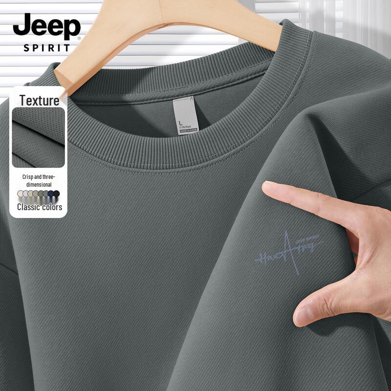 

JEEP SPIRIT Men s 2025 Fall Casual Crewneck Sweatshirt M