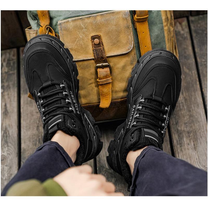 Mens Fleece Lined High Top Thick Sole Non Slip Warm Work Martin Boots