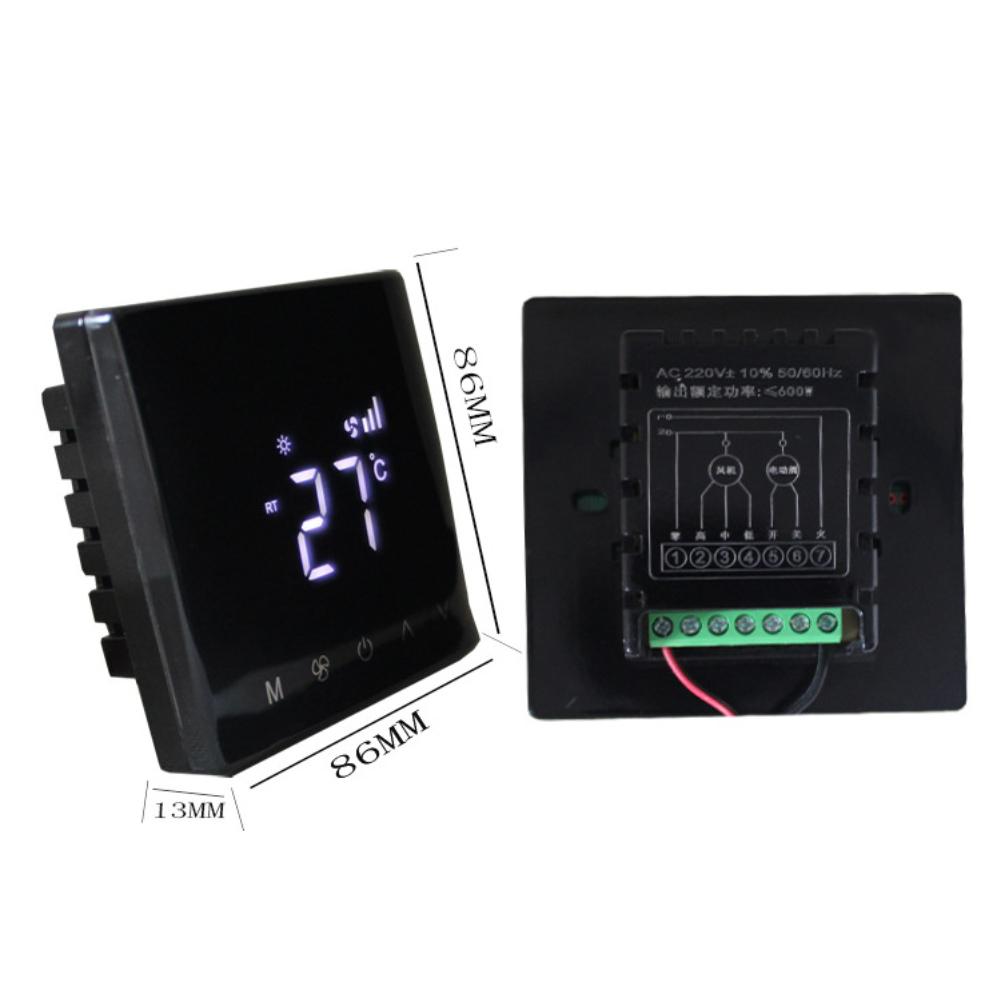 Advanced Temperature Regulation System Smart Thermostat Smart Thermostat Curved Screen Design LCD Touchscreen Interface China Mainland