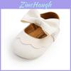 Chaussures de Princesse Pour Bébés Filles Semelle Douce en PU Couleur Unie avec Décoration Nœud Pour le Printemps et l'Automne