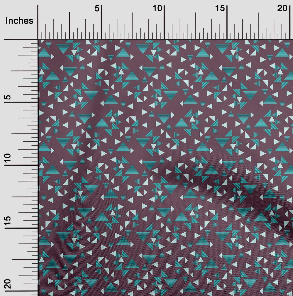 oneOone Cotton Flex Fabric Triangle Geometric Print Fabric By Yard 40 Inch