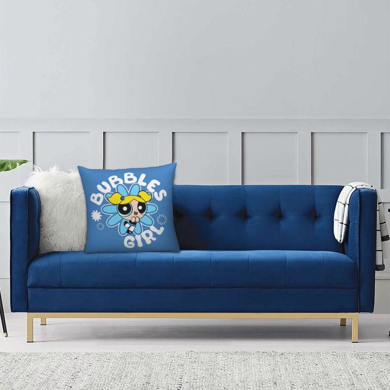 Custom Fashion The P-PowerPuffs Girls Cushion Covers 40x40cm Soft Cartoons Pillow Case for Car Square Pillowcase