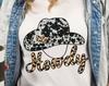 Howdy, Western Tshirt, Western Shirt, Cowgirl Tshirt, Cowboy Tshirt, Western Decor, Country Western Tee, Cowhide Hat