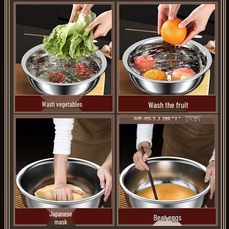 60cm Stainless Steel Kitchen Colander & Basin Set