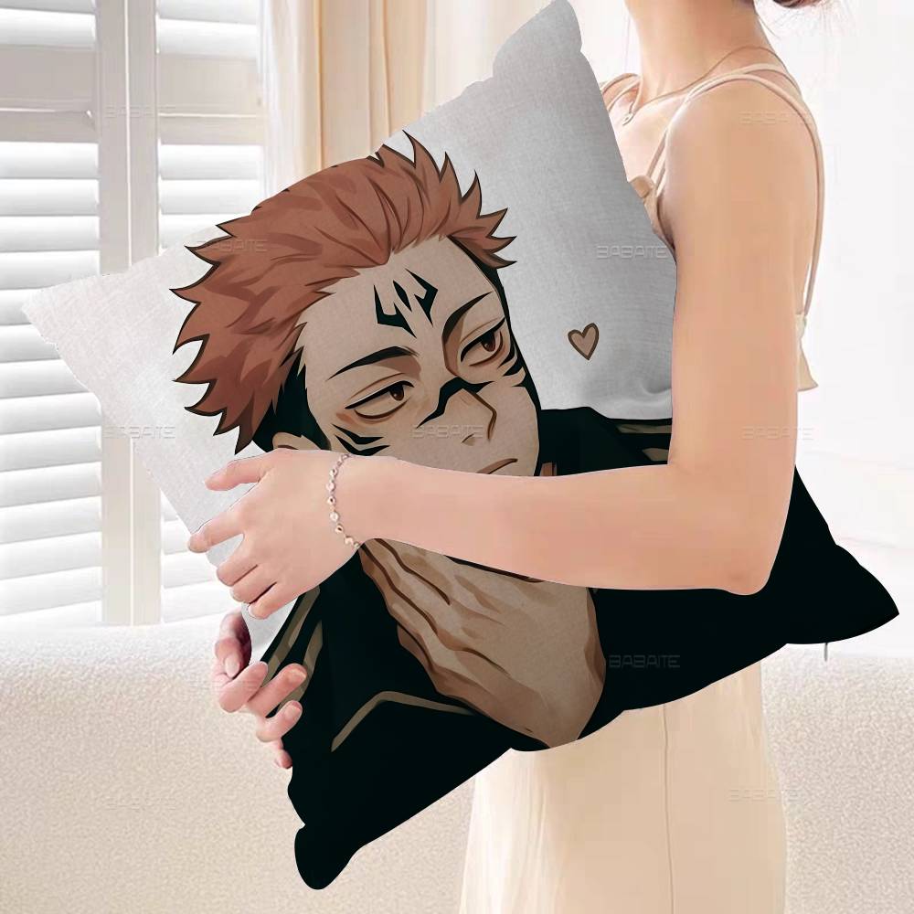 Anime Character Jujutsu Kaisen Ryomen Sukuna Pillow Cushion Cover Pillowcase Living Room Sofa Home Decor Customized