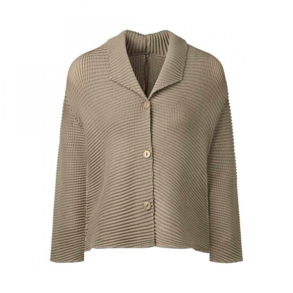 Pleats Me Side Waffle Wing Collar Jacket Ppjks125001