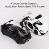 1:32 Scale Lykan Mode Toy Sports Cars Alloy Diecast Sound Light 4 Doors Opened Sound Light Pull Back Supercar Models Child Gifts
