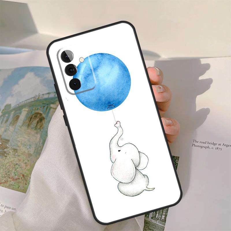 Cute Elephant Case For Samsung Galaxy A55 A35 A15 A32 A12 A22 A52 A06 A54 A34 A14 A56 A36 A26 A16 A13 A53