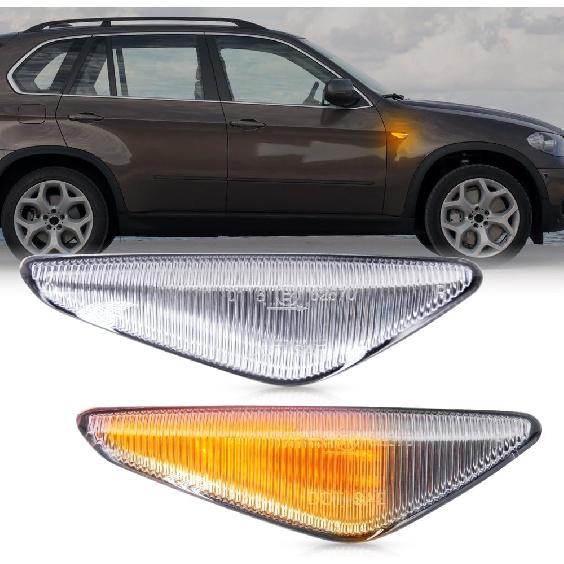 

Clear Lens LED Side Marker Lights Cover for 2007 2008 2009 2010 2011 2012 BMW E70 X5 E71 X5 E72 X5 F25 X3 Front Turn Signal Lights Lighting Housing Clear lens Amber