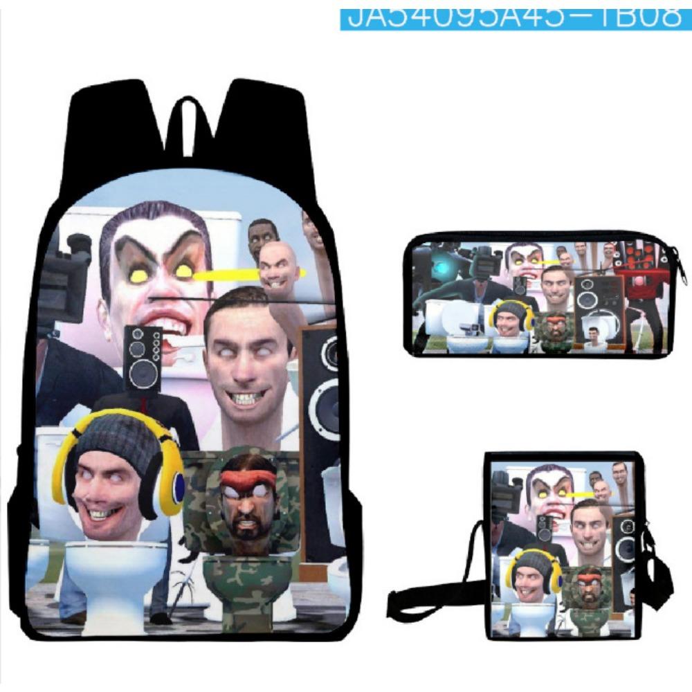 Peripheral Toilet Trend Ins Backpack European and American Retro School Bag Toilet Man Bag