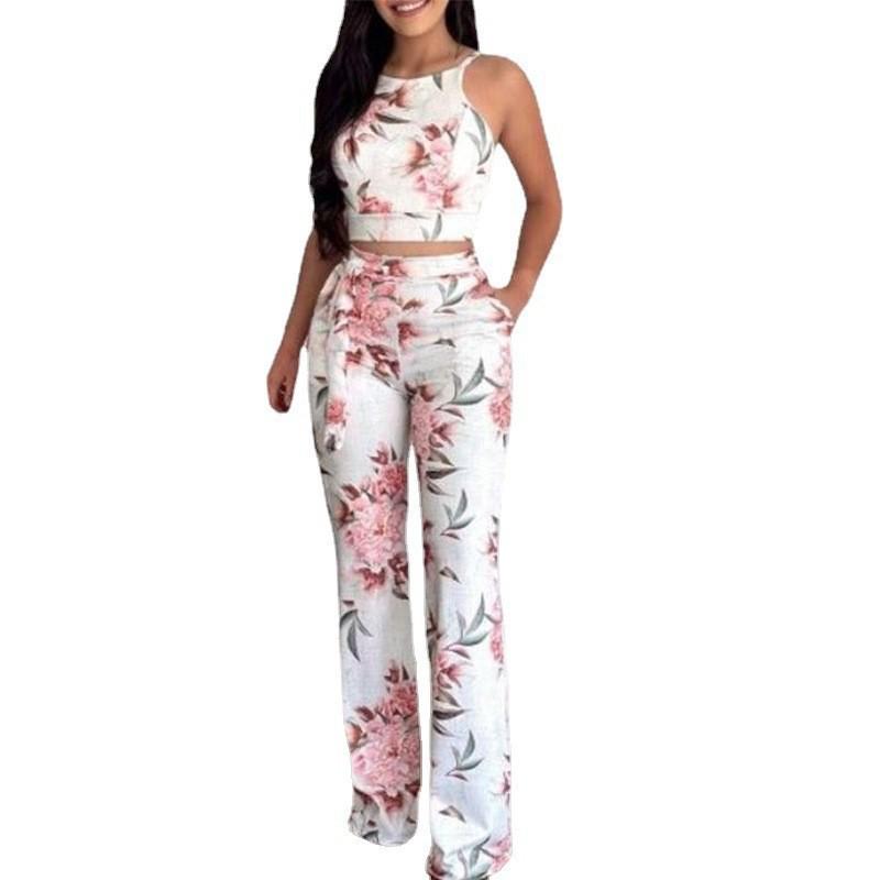 2022 Urban Casual Print Damen Hosen Set
