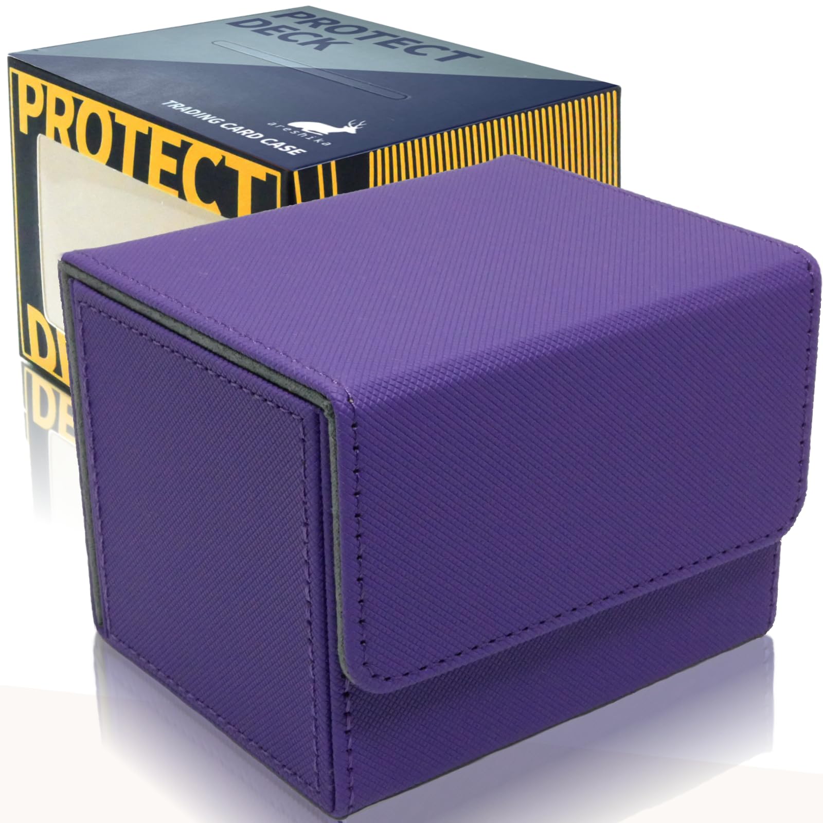 

Чехол для коллекционной карты Areshika Protect Deck, кожаный чехол для магнитной колоды (фиолетовый) фиолетовый