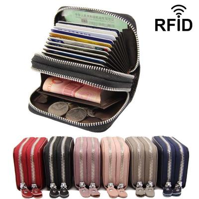 Men Women/'s RFID Blocking Credit Card Holder Leather Compact Accordion Wallet