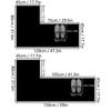 Solid Color Shower Room L-shaped Foot Mat Thickened Flannel Bathroom Non-slip Floor Mat Toilet Absorbent Mat Door Mat