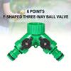 Adjustable Y-Type Diverging Tee Ball Valve 4/6 Conversion Adapter for Greenhouse Watering And Horticultural Irrigation