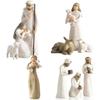 Nativity Set Born Scene Willow-Tree Figure, Figures Nativity Resin Nativity Scene, Nativity Scene with Figures, Resin Holy Family