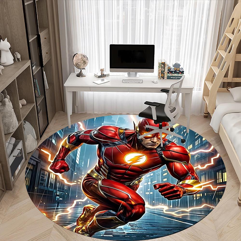 1pc Flash superhero Chair Carpet for Office Non-Slip, Indoor Non-Slip Washable Carpet, Non-Shedding Mat For Office yy251030085
