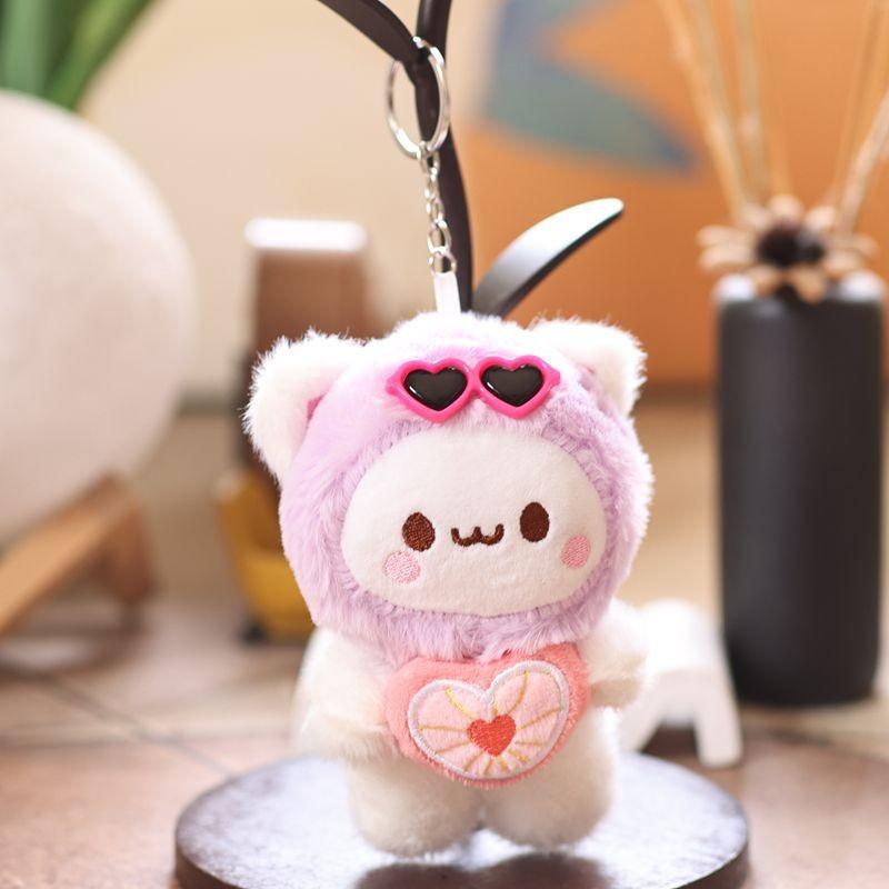 Love Bear Embrace Plush Animal Keychain Pendant Bag Decor For Kids And Teen Gift