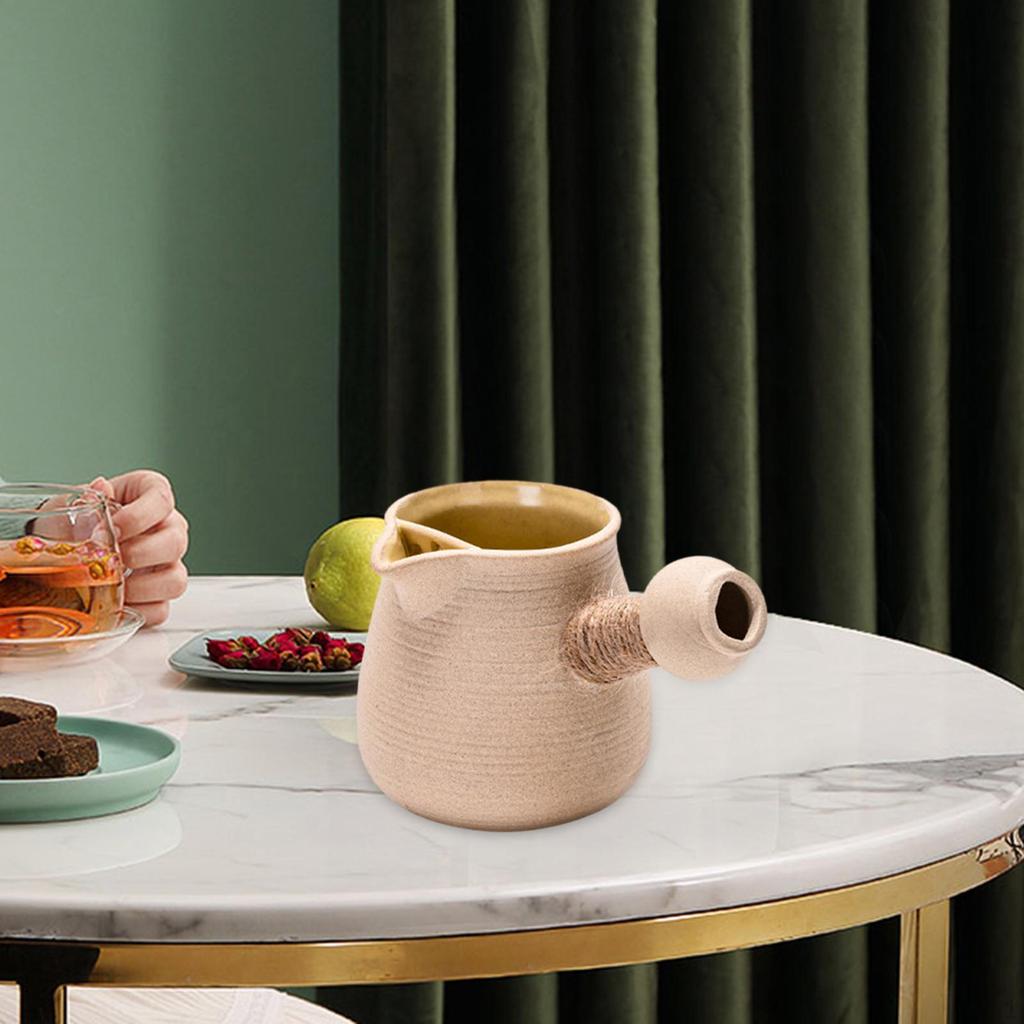 Ceramic Teapot for Boiling Water Porcelain Tea Pot with Side Handle House Restaurant