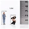 2 Pieces Reporter and Cameraman Figure Set 1/64 Scale