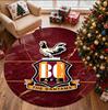 Bradford City AFC Pattern Round Rug, Indoor/Outdoor Mat, for Picnic, Gameroom, Bedroom, Office, Living Room, Home Decor Carpet, Birthday Gift
