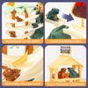 Dinosaur Track Toys Dinosaur Chasing Race Track Game Set Climb Stairs Toy Roller Coaster Toy with LED Flashing Lights Music